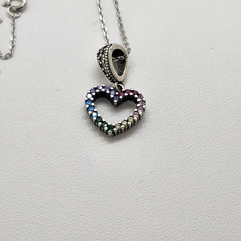 Brand New Sterling Silver 925 Multi Color Heart Set