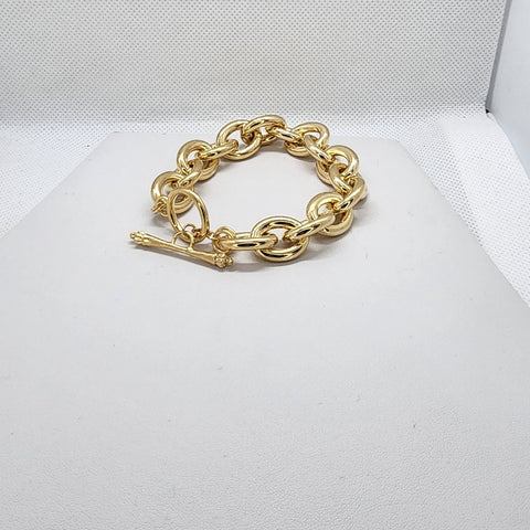 Brand New Brazilian 18k Gold Filled Link Bracelet