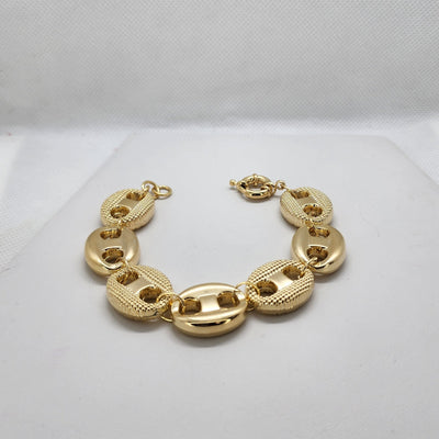 Brand New Bazilian 18k Gold Filled Mariner Link Bracelet