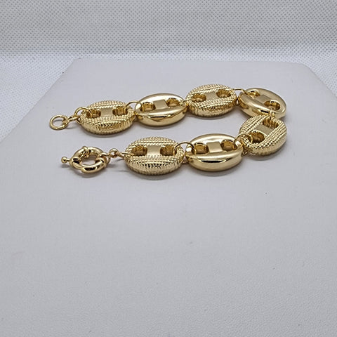 Brand New Bazilian 18k Gold Filled Mariner Link Bracelet