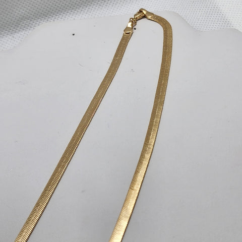 Brand New Brazilian 18k Gold Filled Herring Bone Chain / Necklace