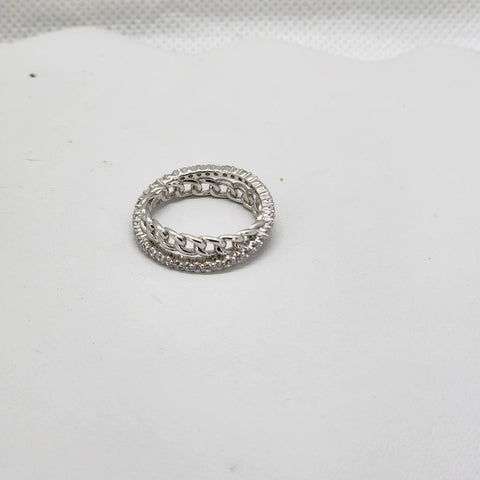 Brand New Sterling Silver 925 link cross over Ring