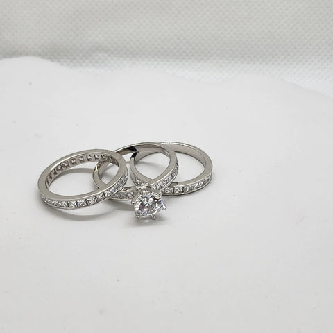 Brand New Sterling Silver 925 3pcs Set Ring