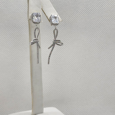 Brand New Sterling Silver 925 Side Bow Earrings