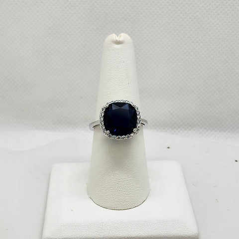 Brand New Sterling Silver 925  Blue Gemstone Ring