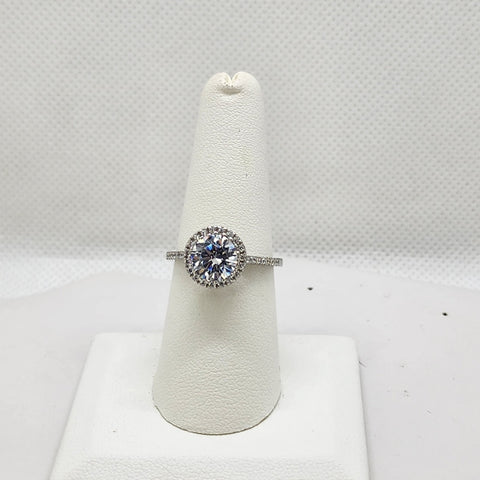 Brand New Sterling Silver 925 Round Gemstone Ring