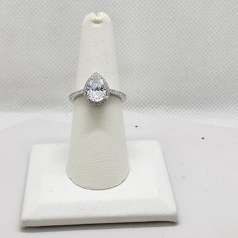 Brand New Sterling Silver 925 Tear Drop Ring
