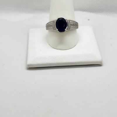 Brand New Sterling Silver 925 Blue Gemstone Ring