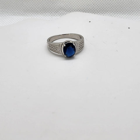 Brand New Sterling Silver 925 Blue Gemstone Ring