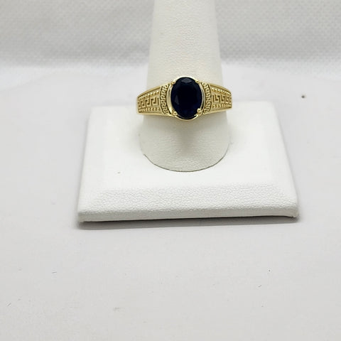 Brand New Sterling Silver 925 Blue Gemstone Ring