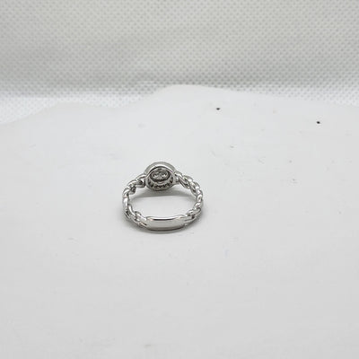 Brand New Sterling Silver 925 Cz Round Design Ring