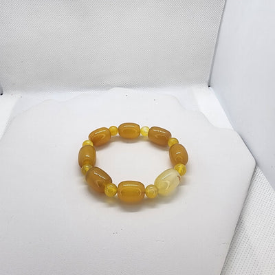 Brand New Yellow Mustard Agate Bracelet