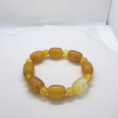 Brand New Yellow Mustard Agate Bracelet