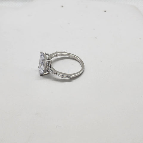 Brand New Sterling Silver 925 Rectangle Gemstone Ring