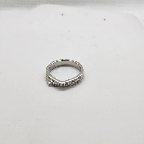 Brand New Sterling Silver 925 unique Design Cz Ring