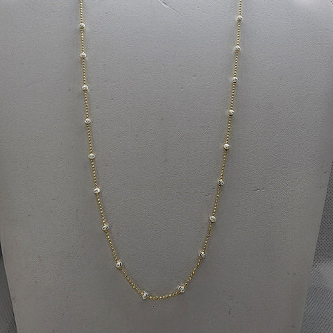 Brand New Sterling Silver 925 Beaded Style Necklace