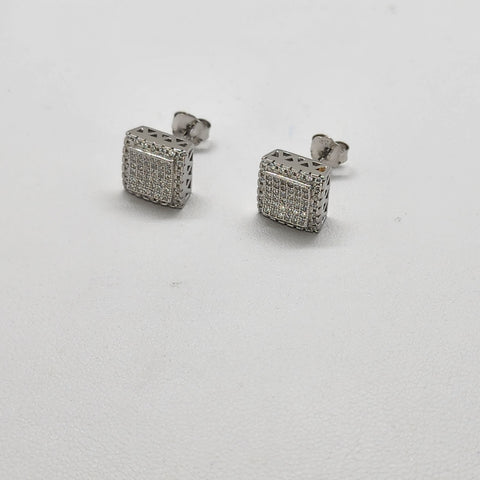 Brand New Sterling Silver 925 Square cz Earrings