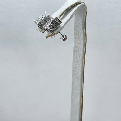 Brand New Sterling Silver 925 Square Cz Earrings