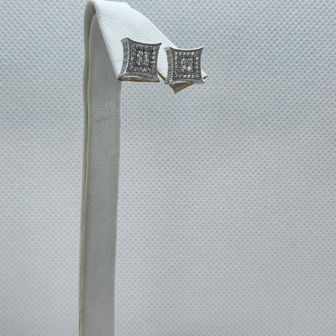 Brand New Sterling Silver 925 Square Cz Earrings