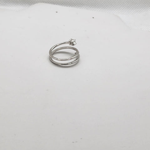 Brand New Sterling Silver 925 twist design Gemstones Ring