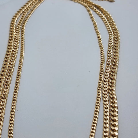 Brand New Brazilian 18k Gold Filled 3 Necklaces