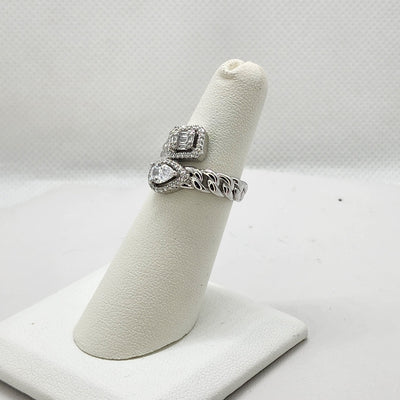 Brand New Sterling Silver 925 Tear Drop Square design Ring