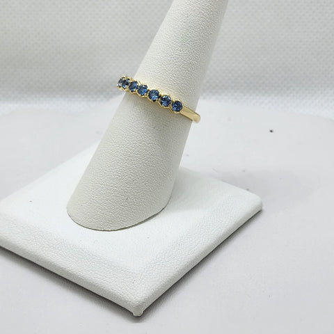 Brand New Sterling Silver 925 Blue Gemstones Ring