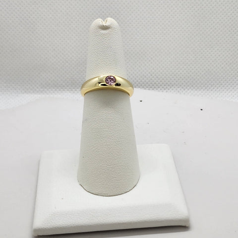 Brand New Sterling Silver 925 Pink Gemstone Ring