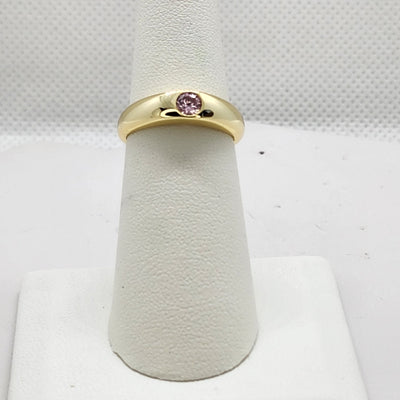 Brand New Sterling Silver 925 Pink Gemstone Ring