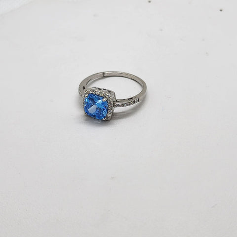 Brand New Sterling Silver 925 Baby Blue Gemstone Ring