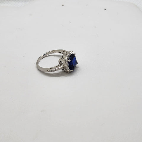 Brand New Sterling Silver 925 Blue Gemstone Ring