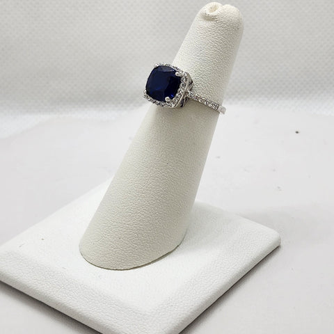 Brand New Sterling Silver 925 Blue Gemstone Ring