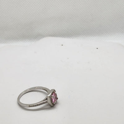 Brand New Sterling Silver 925 Pink Gemstone Ring