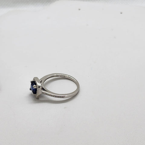 Brand New Sterling Silver 925 Blue Gemstone Ring