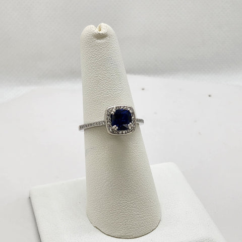 Brand New Sterling Silver 925 Blue Gemstone Ring