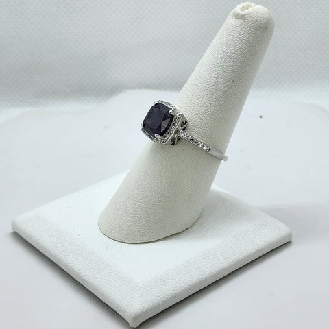 Brand New Sterling Silver 925 Purple Gemstone Ring