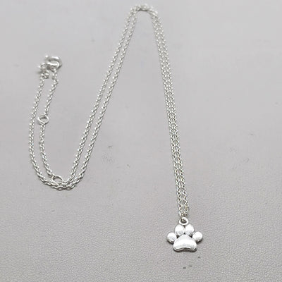 Brand New Sterling Silver 925 Dog Paw Necklace