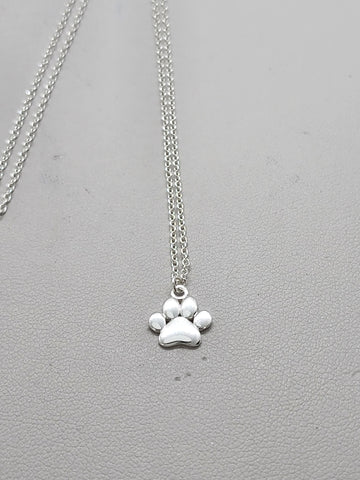 Brand New Sterling Silver 925 Dog Paw Necklace