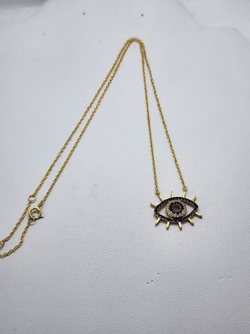 Brand New Sterling Silver 925 Evil Eye Necklace