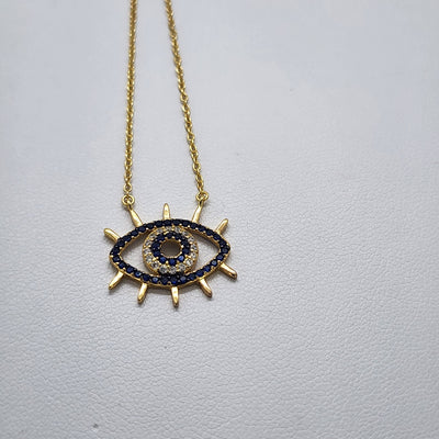 Brand New Sterling Silver 925 Evil Eye Necklace