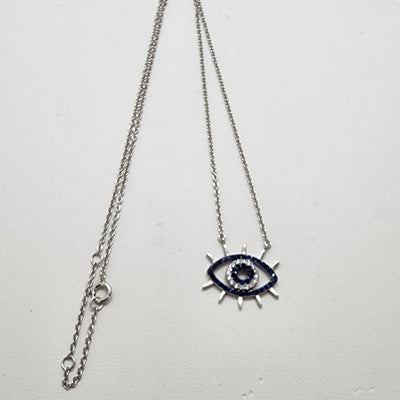 Brand New Sterling Silver 925 Evil Eye Necklace