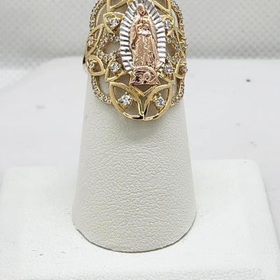 Brand New Sterling Silver 925 Virgen De Guadalupe Ring