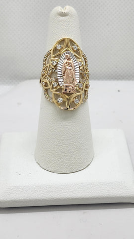 Brand New Sterling Silver 925 Virgen De Guadalupe Ring