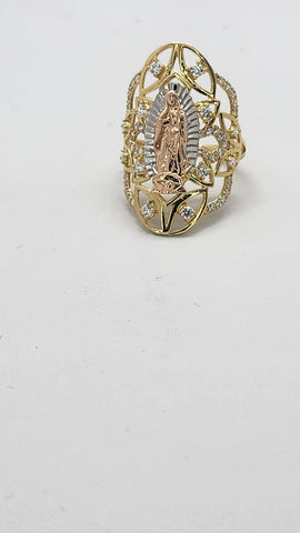 Brand New Sterling Silver 925 Virgen De Guadalupe Ring