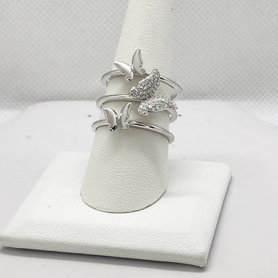 Brand New Sterling Silver 925 Three Butterflies Ring