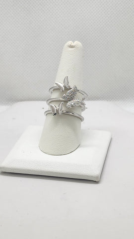 Brand New Sterling Silver 925 Three Butterflies Ring