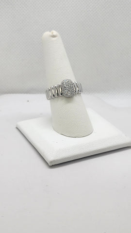 Brand New Sterling Silver 925 Rectangle Cz Ring