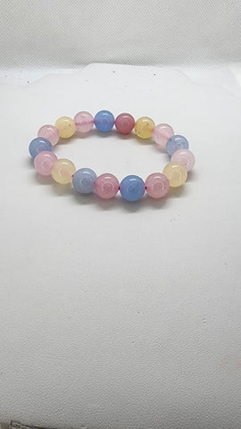 Brand New Multi Light Color Agate Bracelet