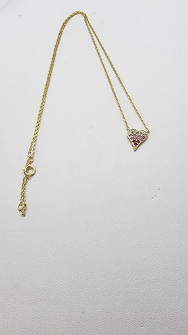 Brand New Sterling Silver 925 Pink Heart Necklace