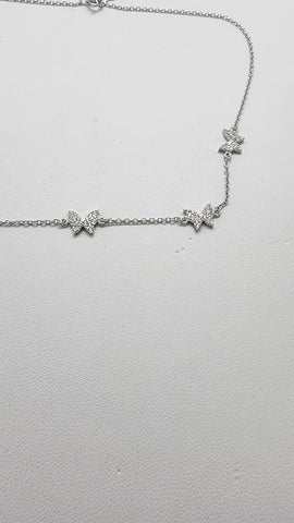 Brand New Sterling Silver 925 Multi Butterflies Necklace